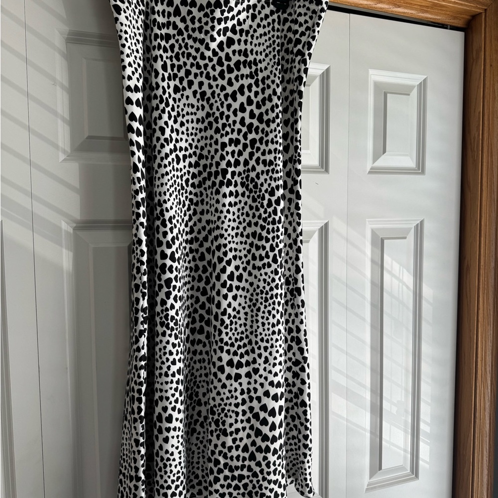 Rachel Zoe Black and White Heart Pattern Skirt